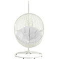 Modway Hide Outdoor Patio Swing Chair With Stand in White