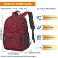 thumbnail image 3 of 17 Inch Lightweight Backpack,PVC Waterproof Oxford Fabric, Ergonomically Designed, with Large Capacity, Leopard Animal Pattern, 3 of 5