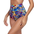 thumbnail image 4 of RELLECIGA Women's High Waisted Hipster Bikini Swimsuit Bottom Ruched Swim Bottom, 4 of 9