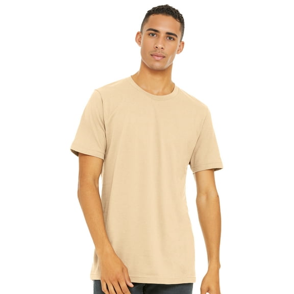 BELLA CANVAS Adult Unisex Short Sleeve Crew T-Shirt for Crafting, Soft Cream, Large
