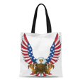 thumbnail image 1 of NUDECOR Sac en Toile Réutilisable Sac de Courses Clip de Dessin Animé Aigle Chauve Volant en avant avec Talons Sortie et Spr Sac, 1 of 1