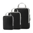 thumbnail image 3 of plantall 3 Pieces Packing Cubes Set Travel Luggage 3 Pieces Packing Cubes Set Packing Organizer Travel Compression Suitcase Bags - Black, 3 of 9