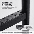 thumbnail image 3 of QIYFDDF Wall Towel Rack for Rolled Towels 3 Tier Metal Towel Holder 6 Hooks, 31.5in High Wall Mounted Towel Storage, 6 Large Bath Towels Capacity , Vertical Towel Storage Organizer Holder Black, 3 of 7