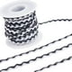 thumbnail image 1 of Cinta de flecos ondulados de 17,5 yardas x 8 mm, cinta zigzag, cinta tejida zigzag, blanco y negro, 1 of 9