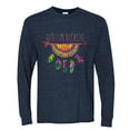 thumbnail image 3 of Colorful Neon Be Brave Dreamcatcher | Dean Russo Art Pop Culture Mens Long Sleeve Shirt, Vintage Heather Navy, X-Large, 3 of 6