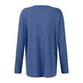thumbnail image 4 of BDPORKAS Women's Tunic Knit Tops Lightweight Sweater Shirts Fall Casual Long Sleeve Crewneck Pullover Tops Blue S, 4 of 4