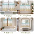 thumbnail image 6 of Teal Yellow Boho Kitchen Curtains, Vintage Ethnic Tribe Abstract Art Light Filtering Window Curtain Panels, 2Pcs Rod Pocket Window Treatments Set for RV Dining Room Study Room 42x54 Inches, 6 of 9