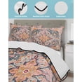 thumbnail image 4 of Pink Orange Blue Twin XL Size Down Alternative Comforter, Lightweight Comforter Quilt Bedding Set with Pillow Shams Ethnic Middle Century Geometric Art All Seasons Bed Comforter Duvet Insert 68"x98", 4 of 7