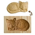thumbnail image 6 of Wovilon Cat Press, Rectangle Cookie Cutter, Wooden Cookie Molds for Baking, Animal Cookie Cutters for Carving, Cat Cookie Press for Kitchen Diy and Home Parties, 6 of 9