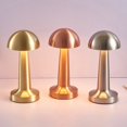 thumbnail image 2 of Lámpara de mesa LED con protección para los ojos, de metal, para uso en hoteles, bares o restaurantes; lámpara de mesita de noche recargable por USB; lámpara de mesa con barra dorada, 2 of 5