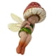 thumbnail image 4 of Estatua de resina de adornos de gnomo de hongos para balcón de patio trasero (postura sentada), 4 of 8