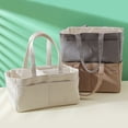 thumbnail image 6 of Baby Diaper Caddy Organizer, Baby Basket Shower Gift, Portable Changing Table Basket, Postpartum Caddy & Tote Bag Pouch, Newborn Nursery Essentials Registry, Car Diaper Organizer, Khaki, 6 of 9