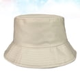 thumbnail image 4 of Sombrero de pescador para hombre y mujer, con protección UV para exteriores, para verano, playa, color beige, 4 of 6