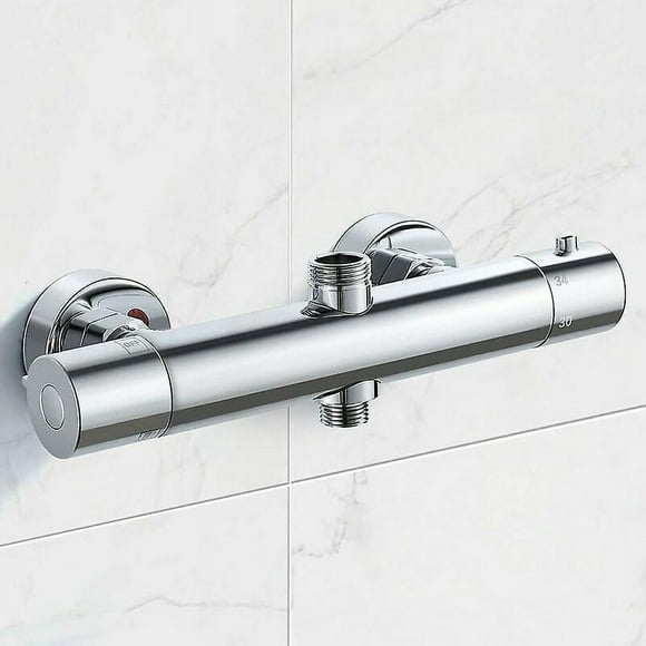 Thermostatic Mixer for Column, Brass Shower Faucet high G3/4 BSP (26.4 mm) + low G1/2" BSP (21 mm)