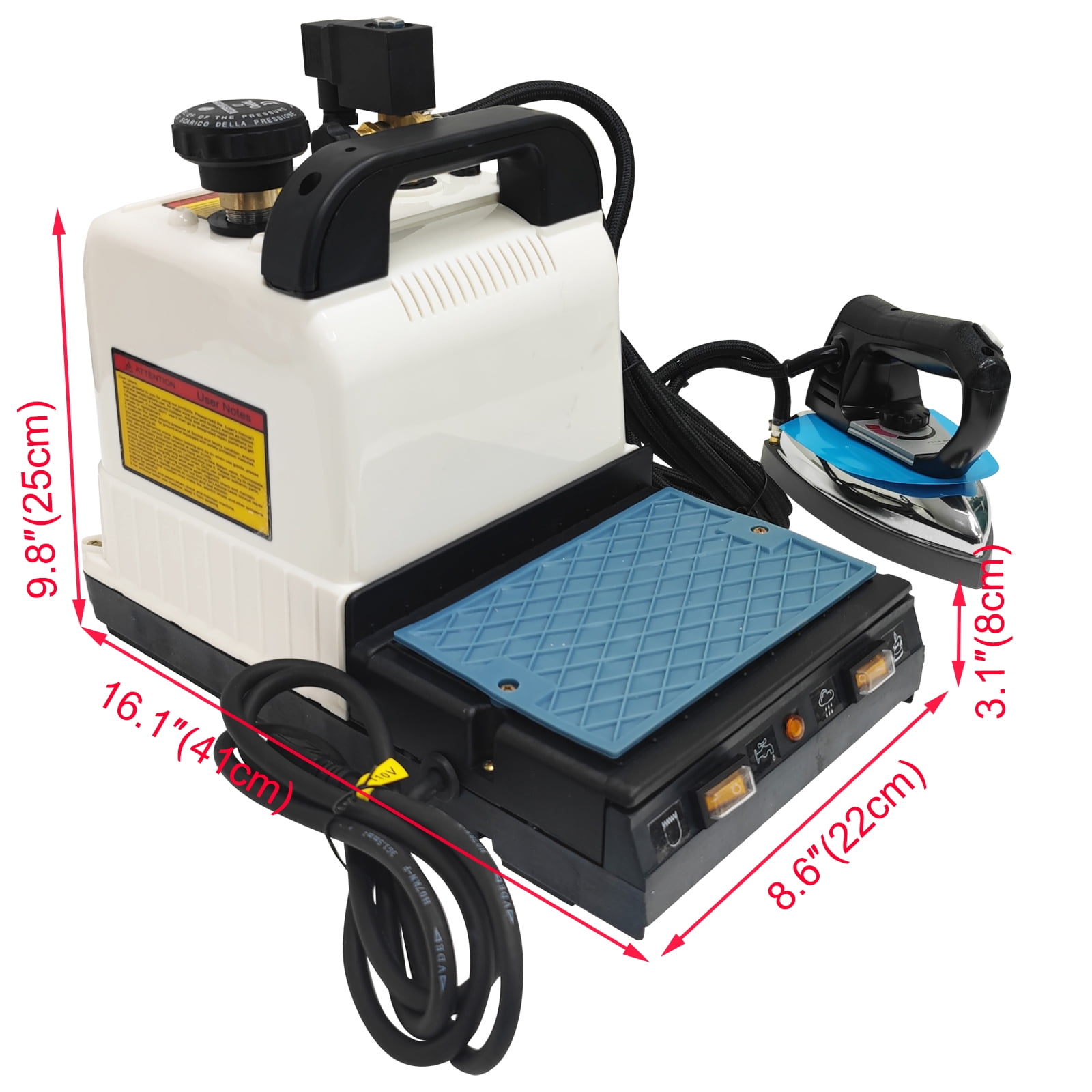 Industrial Steam Iron Electric Iron High Pressure Steam Iron with 2L High-Capacity Water Tank