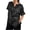 Black, variant on Womens Summer Tops Sevevn Women's Sleeve Silk Neck Satin Blouse Solid Color Elegant Loose Shirts