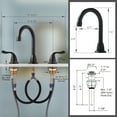 thumbnail image 6 of Matte Black Bathroom Faucet 3 Hole, WOWOW 8 Inch Widespread Bathroom Faucet, 2 Handles Bathroom Sink Faucet with Pon Up Drain and cUPC Supply Lines, 360 Swivel Faucet for Bathroom Sink, 6 of 7