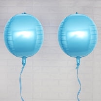Efavormart 2 Pack 14" Blue Aluminum Foil Round Sphere Balloon Wholesale 4D  Mylar Balloons