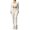 White, variant on GJSYRH Women's 3-Piece Workout Set, Long Sleeve Crop Top, Sports Bra and High Waist Leggings, Fitness Suit