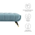 thumbnail image 5 of Modway Adept Performance Velvet Bench in Sea Blue, 5 of 6