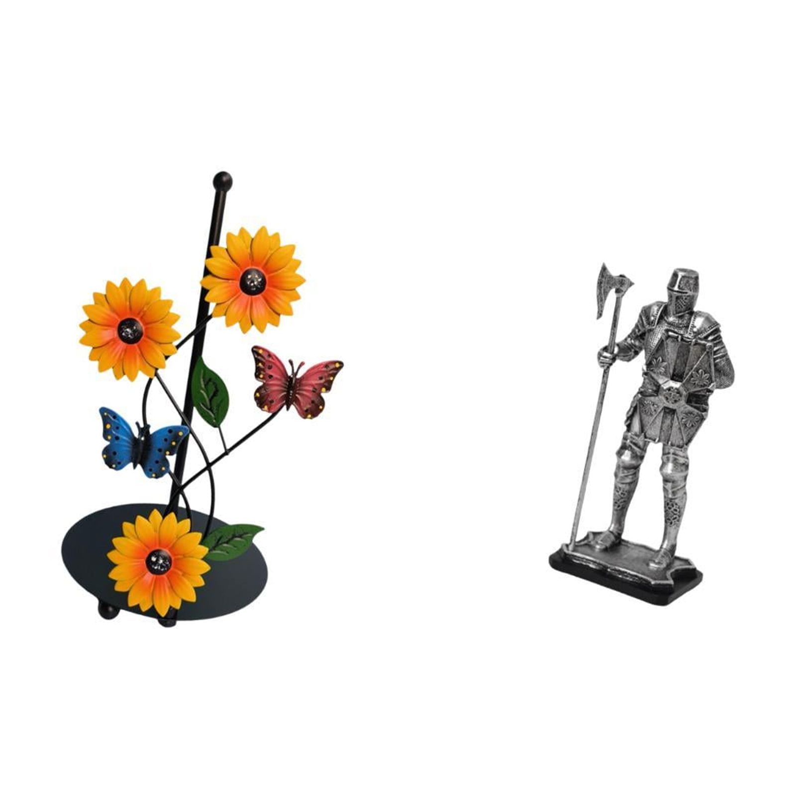 Fiocias Knight Paper Towel Holder Dispenser Non Slip Vertical Tissue Holder Rack Decorative Statue Figure Tabletop Ornament Entryway Fireplace Bedroom Home De