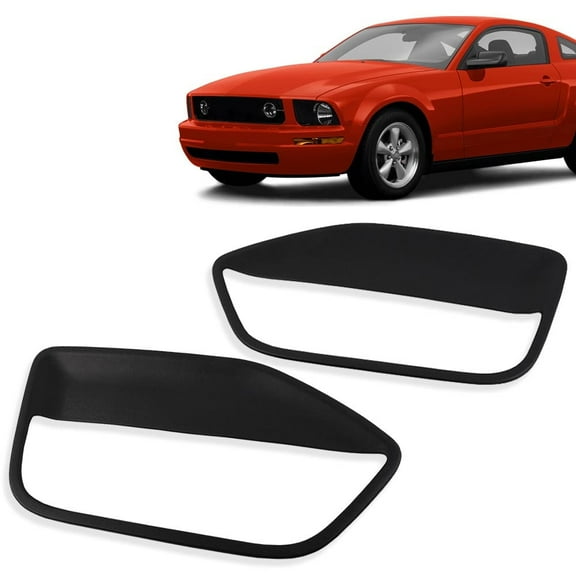 PIT66 2Pcs Car Door Panel Insert Cards Cover Left Right Sides Black Fit for Ford Mustang 05-09