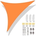 thumbnail image 3 of Toldo de vela de sombra triangular de 5/3,6/3/2 m, impermeable, con protección contra rayos UV del 98 %, con cuerda gratis para jardín, patio, pérgola, cenador, 3 of 5