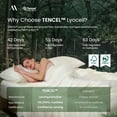 thumbnail image 2 of Tencel Lyocell Sheet Set  Size 3 count, Silky Soft Breathable Cooling Sheet Set with 16 Inch Deep Pocket for Hot Sleepers, Cream White, 2 of 6