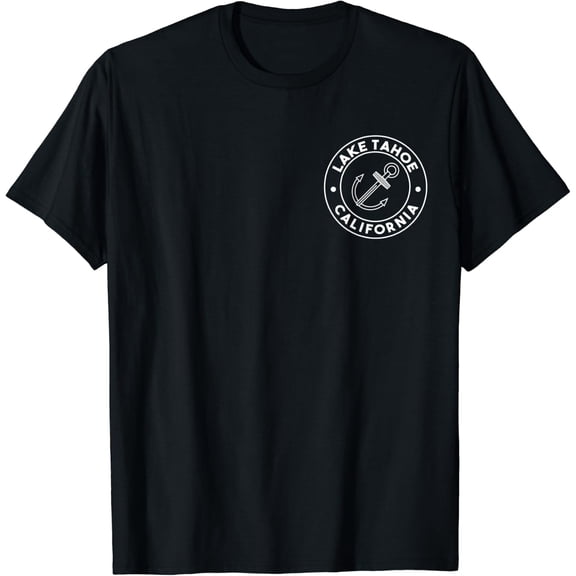 Lake Tahoe California Pocket Logo Souvenir T-Shirt