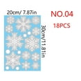 thumbnail image 1 of Nvzi 144 piezas/8 hojas de calcomanías de pared de copos de nieve navideños,suministros para fiestas navideñas para decoraciones de invierno, F, 1 of 4