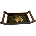 thumbnail image 5 of India Meets India Handicraft Wooden Serving Tray Serving Platter Set of 3, Best Gifting, Made By Awarded Indian Artisan, 5 of 5