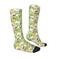 thumbnail image 3 of Picia Women Crew Soft Moisture-wicking Socks Gnome and Pineapple Pattern Design Cotton Socks, One Size fit All, 3 of 9