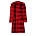 thumbnail image 4 of jsaierl Women's Casual Overcoats with Pockets Button Down Long Plaid Shirts Cardigan Jackets Tartan Shacket Coat, 4 of 6