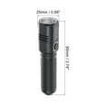 thumbnail image 2 of Linterna LED larga escalable Uxcell, linterna LED de aluminio recargable por USB de 3 modos, antorcha de luz blanca, negra, 2 of 6