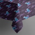 thumbnail image 3 of Dark Purple Cartoon Unicorn Pattern Rectangle Tablecloth 60"x84",Waterproof Polyester Rectangle Table Cloth, Wipeable Spillproof Polyester Tablecloth for Dining, Camping, Indoor and Outdoor, 3 of 5