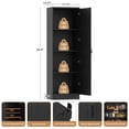 thumbnail image 6 of Aheaplus Farmhouse Pantry Storage Cabinet - Freestanding Narrow Cabinet with Adjustable Shelves for Kitchen, Bathroom & Utility Room,Black, 6 of 6