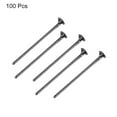 thumbnail image 3 of Uxcell 100Pcs Flat Head Pins for Jewelry Making 25mm Brass Flat Head Pins Jewelry Head Pins 20 Gauge Dark Gray, 3 of 5