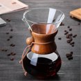 thumbnail image 4 of Pour Over Coffee Maker 20oz Paperless Glass Carafe with Stainless Steel Filter Reusable Glass Coffee Pot Manual Coffee Dripper Brewer Hand Drip with Wood Sleeve, 4 of 7