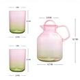 thumbnail image 5 of Locco Decor Acrylic Kitchen Badroom Ourdoor Pitcher and 2 Cups Set, 1.8L/62oz Water Jug, Beverage Container with Lid for Tea, Lemonade, Milk, Ice Drinks, 5 of 6