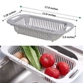 thumbnail image 2 of Coladores y coladores plegables para fregadero, cesta extensible de plástico para frutas y verduras, escurridor para cocina, 2 of 6
