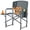 Grey-Standard, variant on Aluminum Oversized Camping Chair  Lightweight Portable Directors With Side Table Detachable Pocket For Outdoor Lawn Picnic Support 400lbs Tan