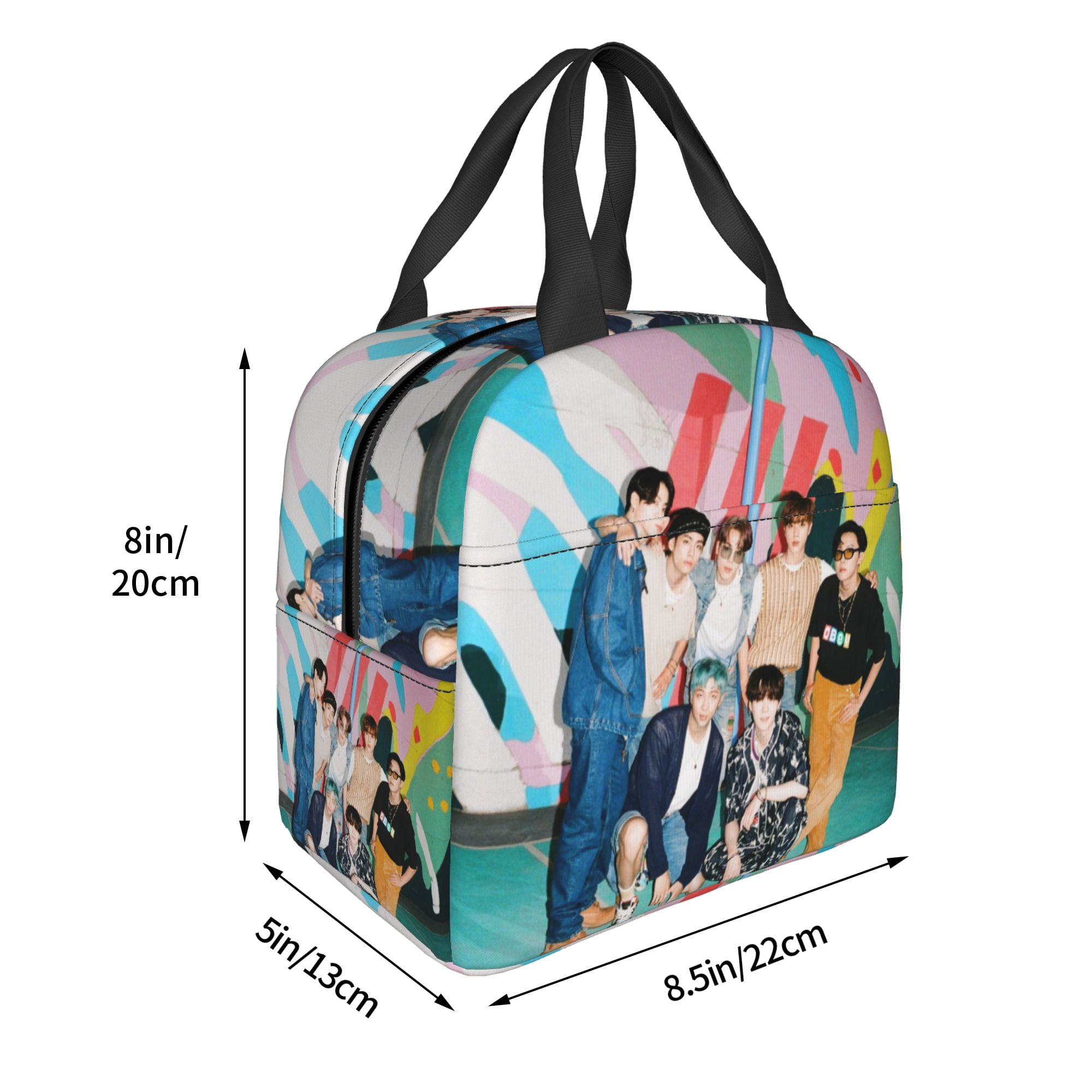 BTS Lunch Bag Tote Bag Insulated Lunch Box Picnic Beach