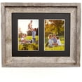 thumbnail image 3 of BarnwoodUSA Rustic Farmhouse Signature Weathered Gray Collage Reclaimed Picture Frame (Two, 5" x 7" openings), 3 of 6