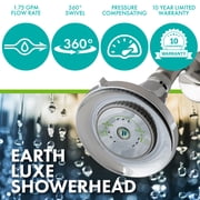 Niagara Conservation Earth Luxe 3-Spray with 1.75 GPM 3.35 in. Wall Mount Adjustable Fixed Shower Head - Chrome