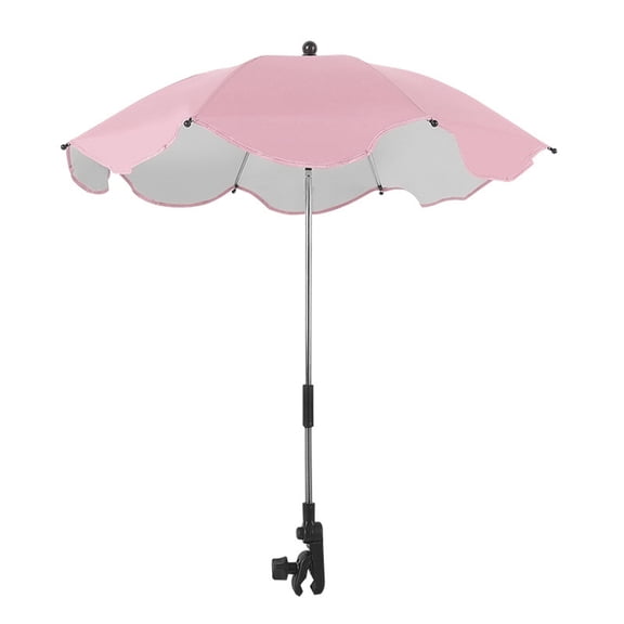 Anti UV Baby Umbrella Waterproof Infant Stroller Sunshade Parasol (Pink)