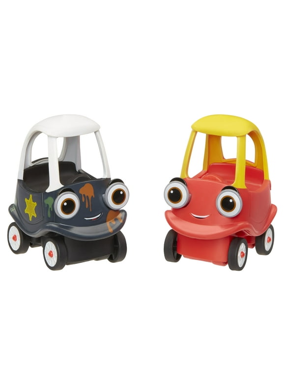 Little Tikes Lets Go Cozy Coupe 2pk Mini Color Change Vehicles for Tabletop or Floor Push Play Car Fun and Color Change for Toddlers, Boys, Girls 3+ Years