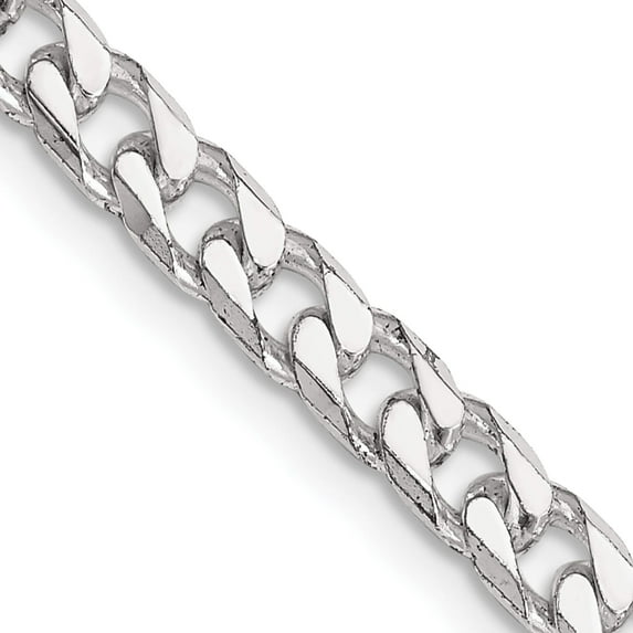 Sterling Silver Polished 5mm Curb Chain (30 X 5) Made In India qfc147-30