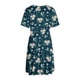 thumbnail image 3 of TopLLC Robe d'Été Formelle pour Femme Grande Taille à Manches Courtes, Col en V, Florale, Courte, Robe de Soirée, 3 of 5