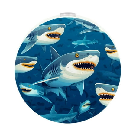 

Shark Circular Night Light - Set of 2 LED Chip Wall Light Small LED Lights