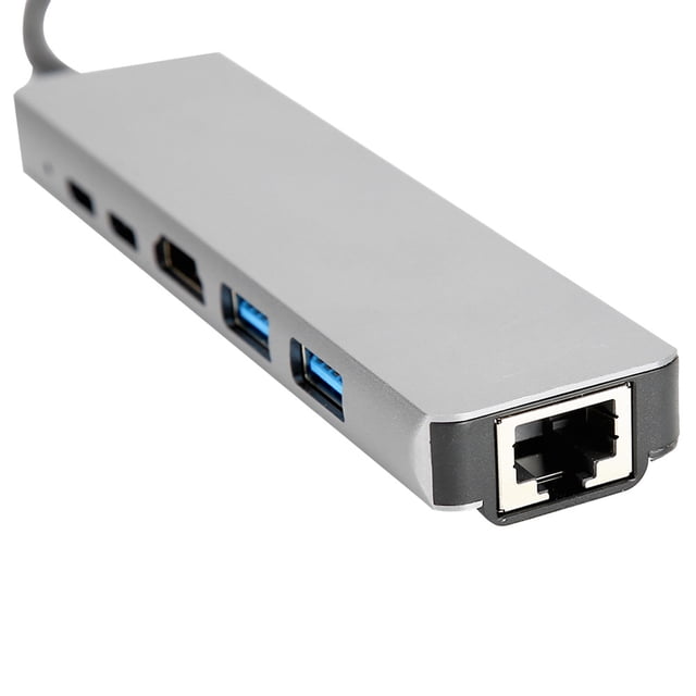 Type-C Hub, Expansion Dock Hub, Docking Station Mini USB Expander 1000Mbps 1080P for Phine Laptop Mouse Keyboard,etc